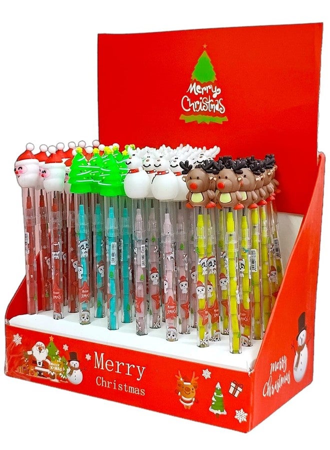 AMYCAUR Christmas Stackable Push Pencils With Santa Claus - Gift for Kids, Return Gift (20pcs) - Image 2